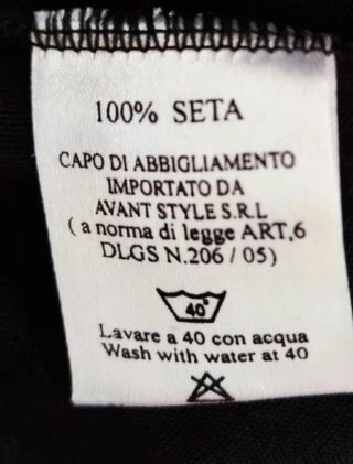 Abito Seta Nero Paillettes Donna
