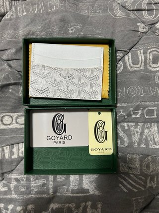 Tarjetero Goyard Blanco con verificación, REAL