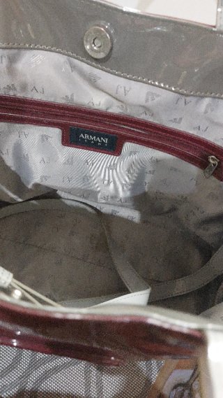 Bolso Armani Jeans  color burdeos y gris
