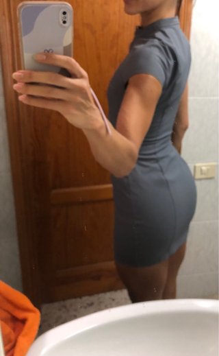 Vestido gris Zara
