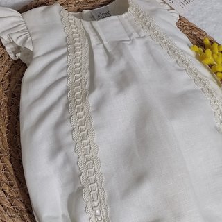 Pelele de ceremonia marfil bebé