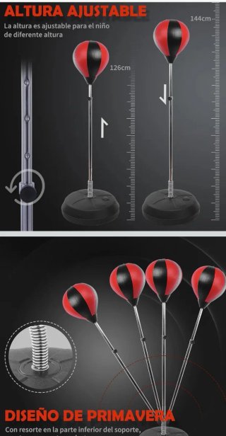 Saco Boxeo Pie Punching Ball Ajustable