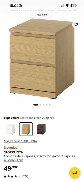 Cómoda / Cajonera IKEA 2 cajones