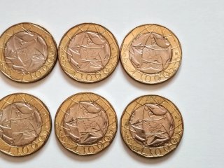 10 Monete Lire 1000 Italia 1997