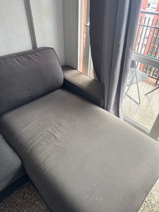 Sofá modular gris tela