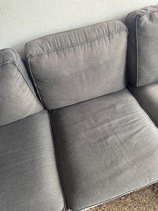 Sofá modular gris tela