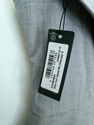 Vestido Boohoo gris talla M