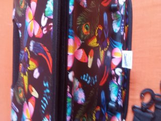 Transportín para gato con diseño de mariposas