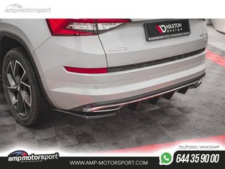 DIFUSOR TRASERO SKODA KODIAQ 2016-- NEGRO MATE