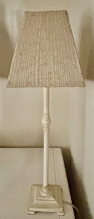 2 Lámparas de Mesilla Beige y Doradas