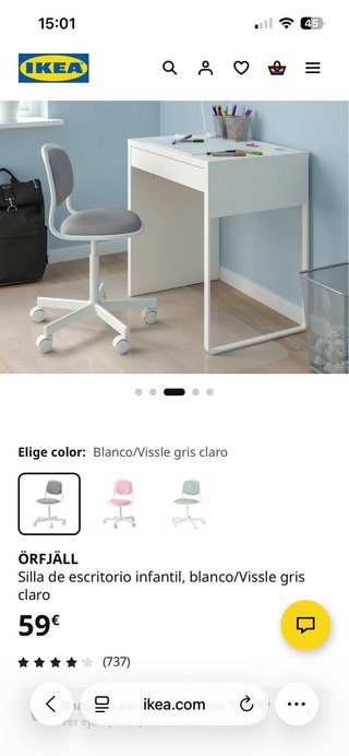 Silla de escritorio infantil Ikea