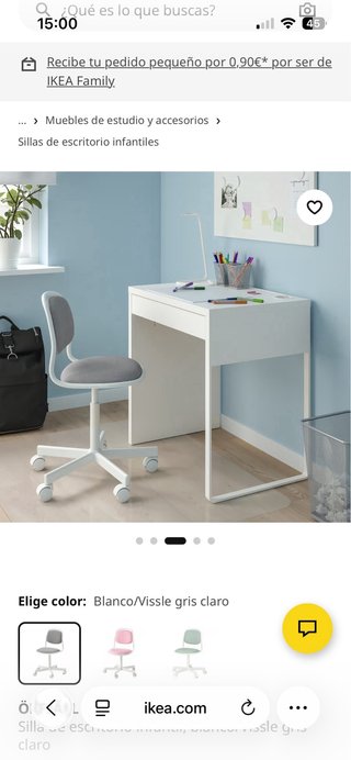 Silla de escritorio infantil Ikea
