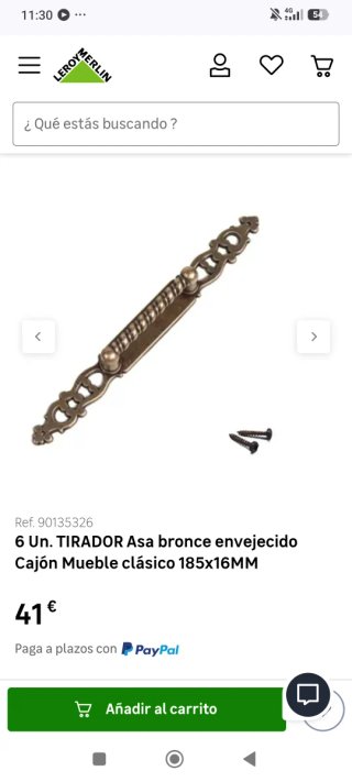 Tiradores vintage bronce