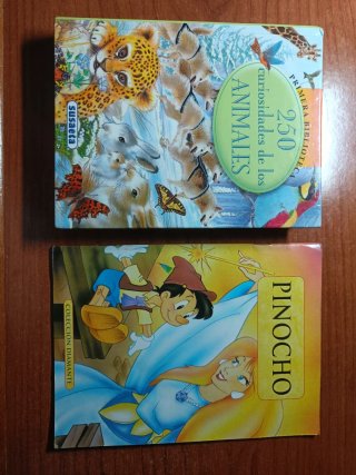 Pack de libros infantiles sobre animales y Pinocho