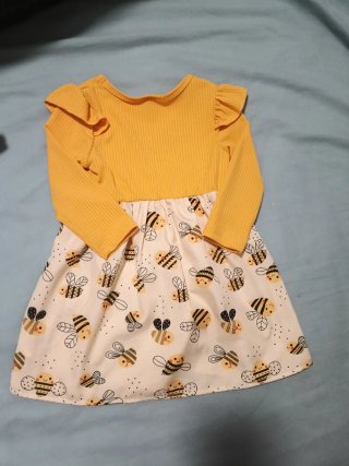 Vestido niña amarillo abejas 12-18 meses