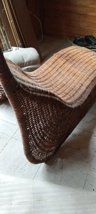 Chaise longue in vimini