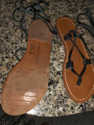 Sandalias altas con cordones