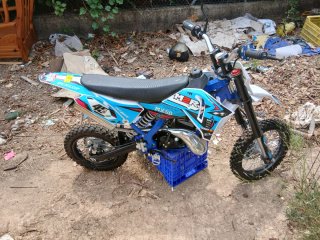Mini Moto Motocross 45 Azul y Blanca