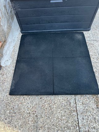 Lote 9 baldosas de Caucho 1x1m ideal gimnasio