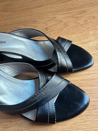 Sandalias negras piel