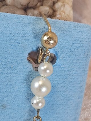 Pendientes vintage perlas y dorado