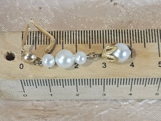 Pendientes vintage perlas y dorado