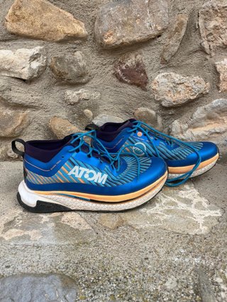 Zapatillas ATOM Shark Trail Running Azul Naranja