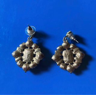 Pendientes bisutería piedras amarillas y blancas