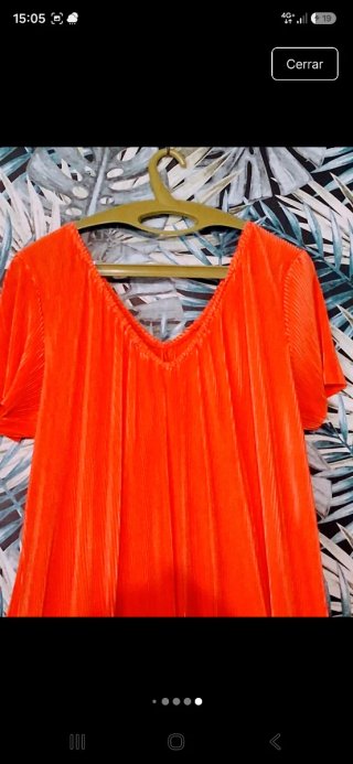 Mono plisado coral