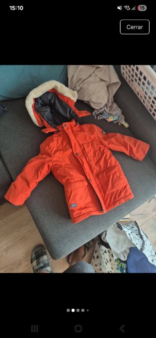 Chaqueta infantil naranja con capucha Mayoral