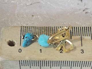 Pendientes vintage lazo y turquesa