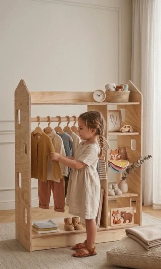 Armario para niños bajo Infantil Montessori Madera
