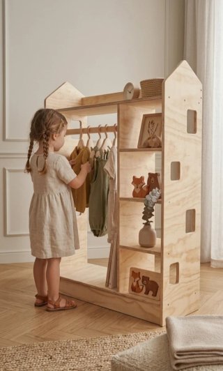Armario para niños bajo Infantil Montessori Madera