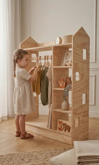 Armario para niños bajo Infantil Montessori Madera