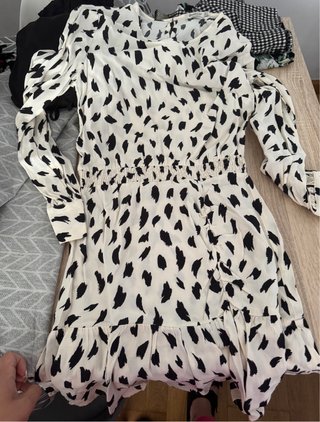 Vestido estampado blanco y negro
