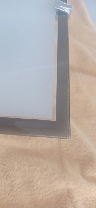 Lámpara de techo plafón cuadrada cristal y metal