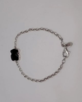Pulsera Tous Oso Negro Plata y Ónix