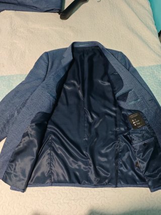 Traje Pedro del Hierro Azul Talla 58