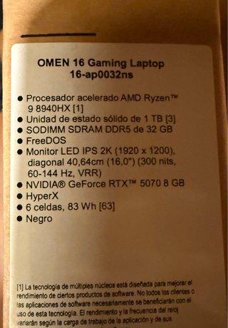 HP OMEN 16-ap0032ns Gaming Laptop 16