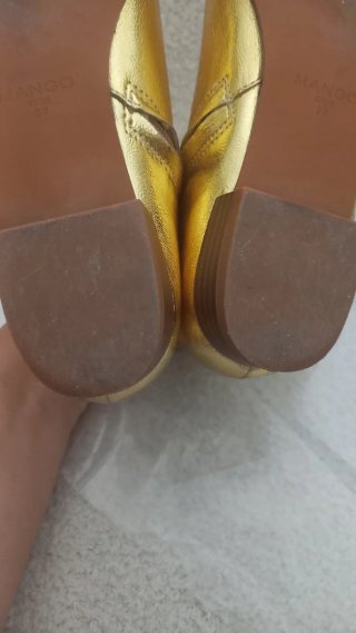 Botines dorados Mango Talla 37