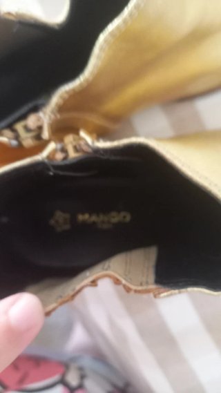 Botines dorados Mango Talla 37
