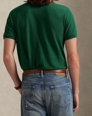 Polo Ralph Lauren Verde con Logo Morado