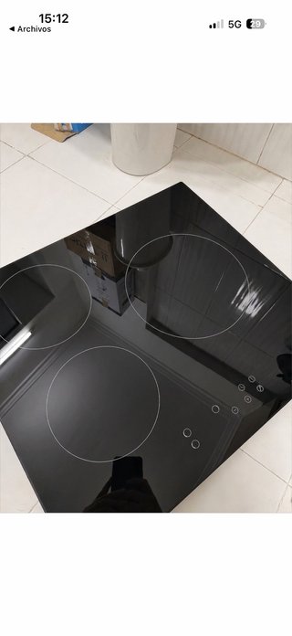 Placa de inducción negra