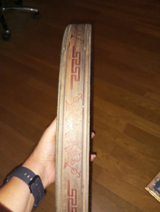 Bandeja vintage bambú y madera