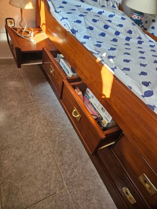 Cama tipo barco de madera