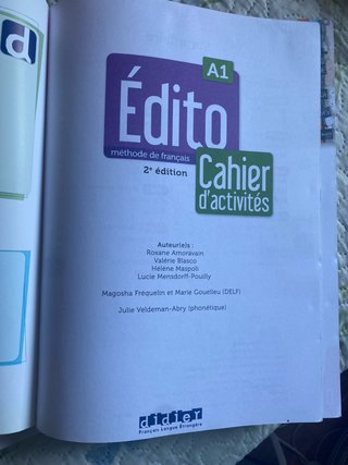 Pack Édito A1 Livre d'Eleve + Cahier d'activités