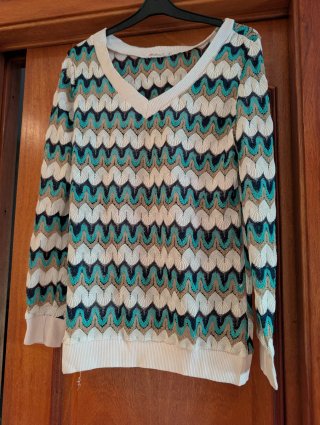 Jersey de punto con estampado zig-zag