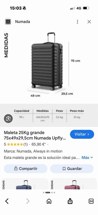 Maleta azul grande