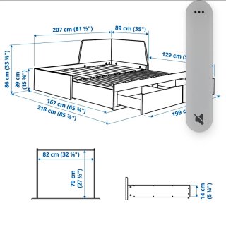 Cama extensible Flekke blanca