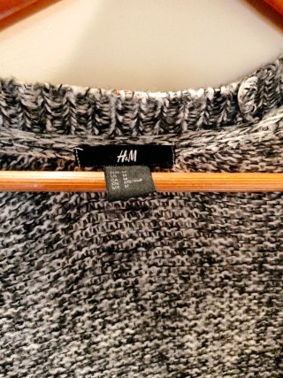 Cárdigan H&M Gris Talla M